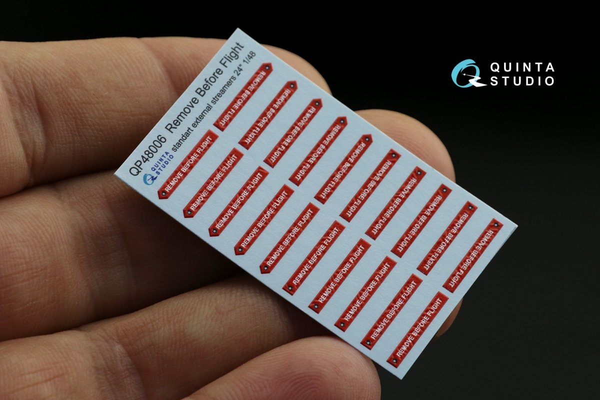 Quinta Studio QP48006 &amp;quot;Remove Before Flight&amp;quot; standart external streamer 24&amp;quot;, 20 Pcs 1/48 – immagine 8