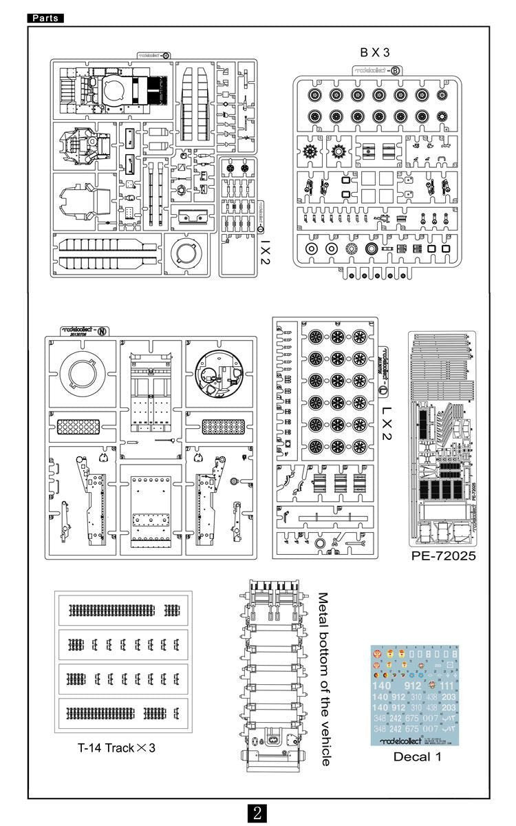 Modelcollect UA72127 TOS-2 Prospective Thermobaric MuLtlplelaunch Rocket System on Armata Universal Combat Platform 1/72 – zdjęcie 5