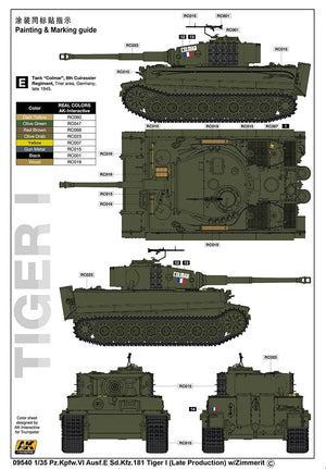 Trumpeter 09540 Pz.Kpfw.VI Ausf.E Sd.Kfz.181 Tiger I (Late Production) w/Zimmerit 1/35 – Bild 4