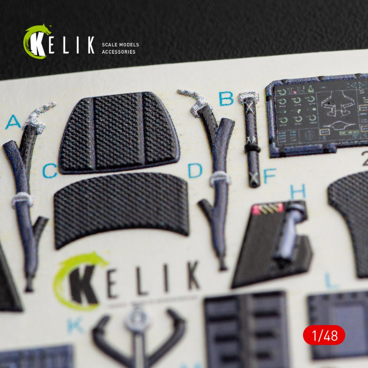 KELIK K48047 F-35A LIGHTNING II INTERIOR 3D DECALS FOR KITTY HAWK KIT 1/48 – immagine 3