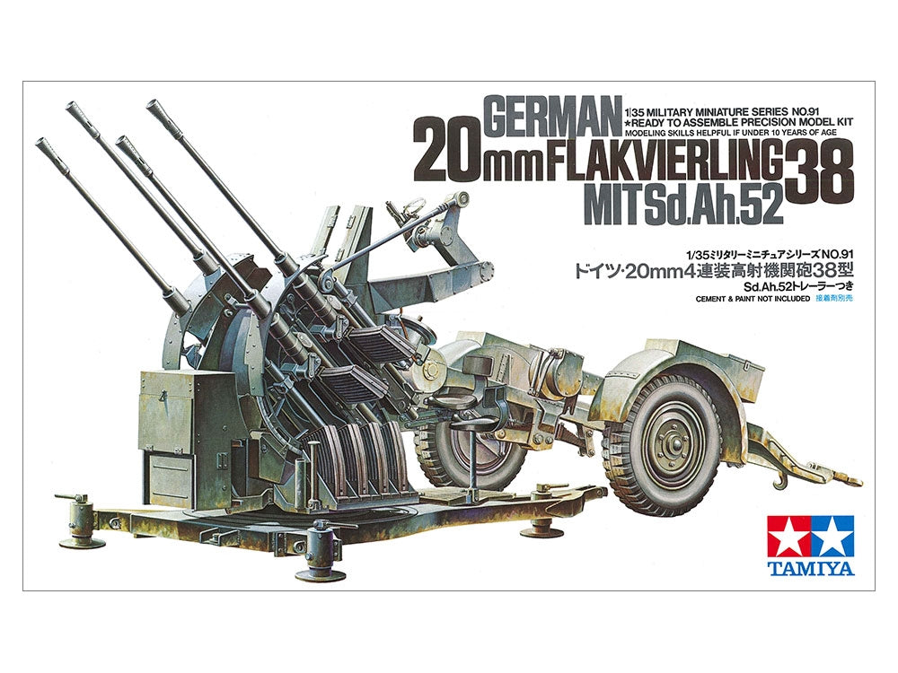 Tamiya 35091 20mm Flakvierling 38 MITSd.Ah.52 1/35 – zdjęcie 2