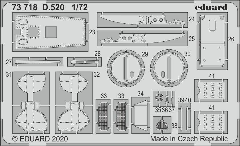 Eduard 73718 D.520 1/72 HOBBY 2000, HASEGAWA – immagine 2