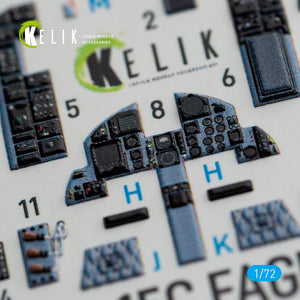 KELIK K72072 F-15C EAGLE DÉCALCOMANIES 3D INTÉRIEURES POUR MAQUETTE HASEGAWA 1/72  – image 2