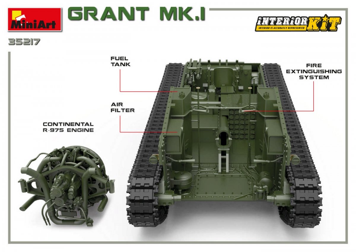 MiniArt 35217 Grant Mk.I w/interior 1/35 – imagen 2