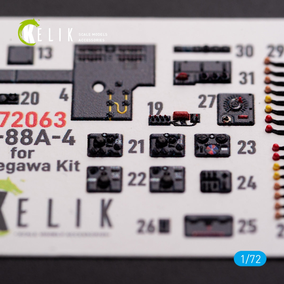 KELIK K72063 Junkers JU 88 A-4 interior 3D decals for Hasegawa kit 1/72 – Bild 6