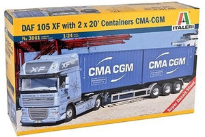 Italeri 3861 DAF XF105 avec 2 conteneurs de 20 pieds 1/24
