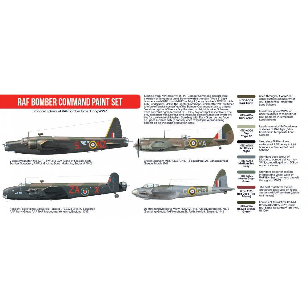 Hataka HTK-AS102 RAF Bomber Command paint set (8x17ml) – Bild 3