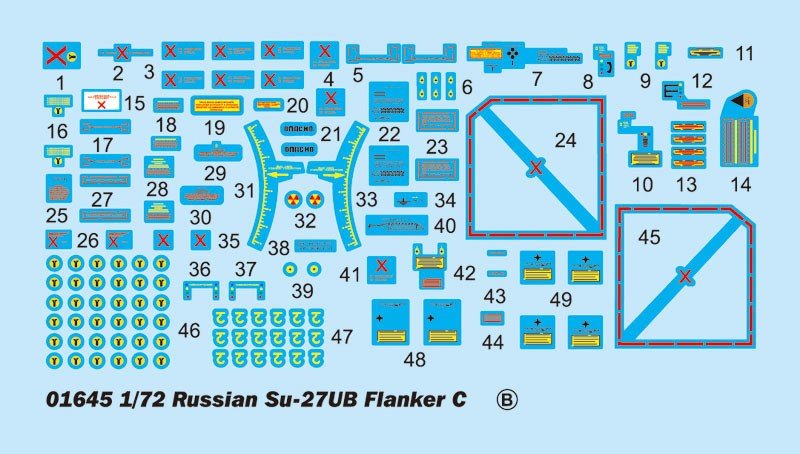 Trumpeter 01645 Russian Su-27UB Flanker C Fighter 1/72 – Bild 7