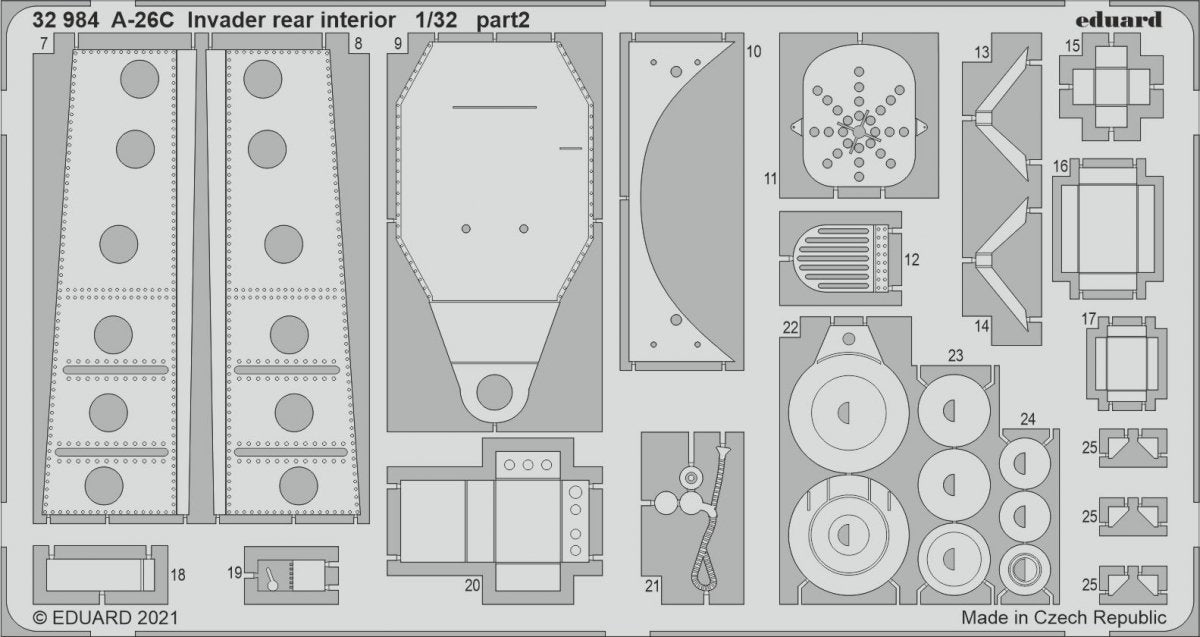 Eduard 32984 A-26C Invader rear interior for HOBBY BOSS 1/32 – zdjęcie 2