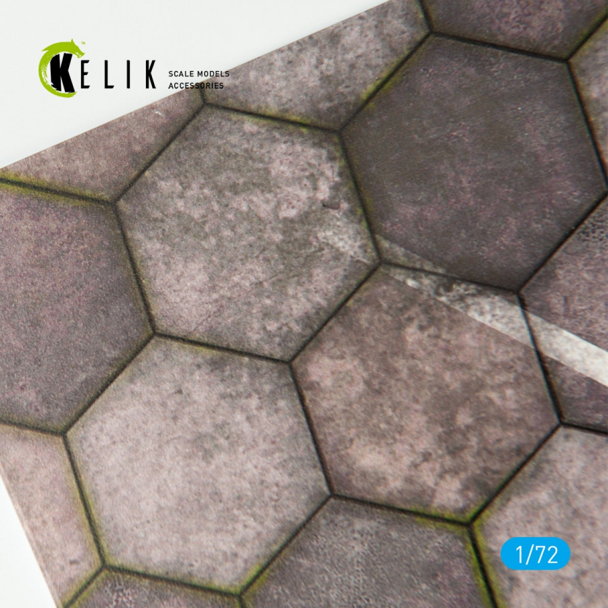 Plaques hexagonales en béton KELIK KS72004 pour base d&amp;#39;avions et d&amp;#39;hélicoptères - Acrylique 3 mm (280 x 180 mm) 1/72 – image 3