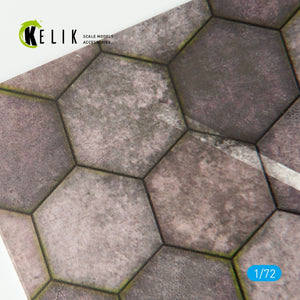Plaques hexagonales en béton KELIK KS72004 pour base d&amp;#39;avions et d&amp;#39;hélicoptères - Acrylique 3 mm (280 x 180 mm) 1/72 – image 3