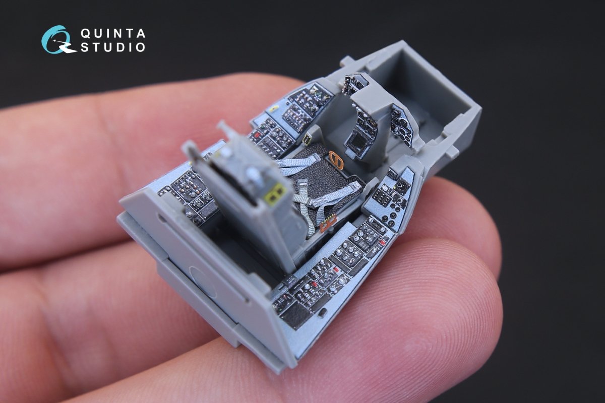 Quinta Studio QD48167 F-16A 3D-Printed &amp;amp; coloured Interior on decal paper (for Kinetic kit) 1/48 – imagen 6