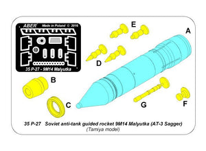Aber 35P-27 Soviet anti-tank guided rocket 9M14 Malyutka (AT-3 Sagger) – Bild 7