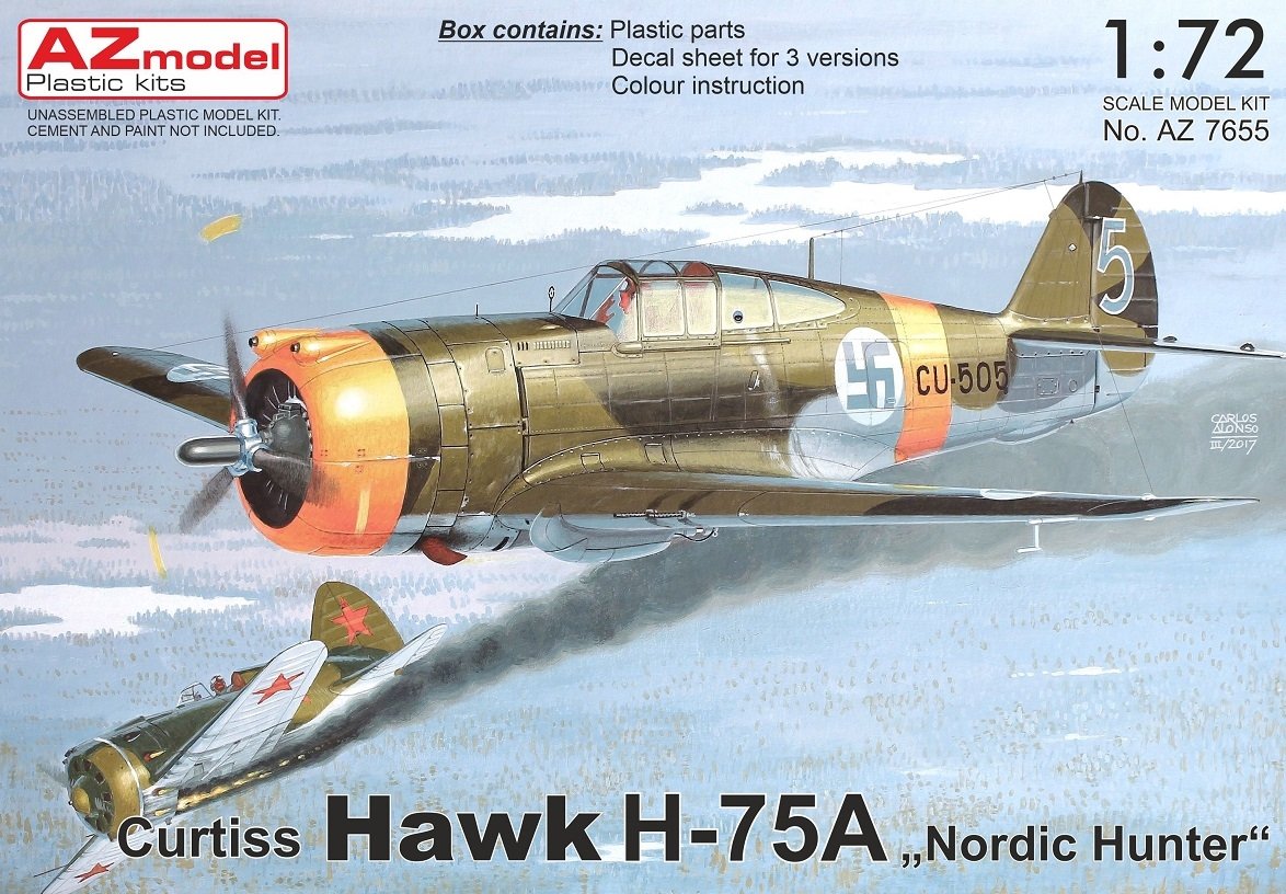 Maquette AZ7655 Curtiss Hawk H-75A Nordic Hunter 1/72