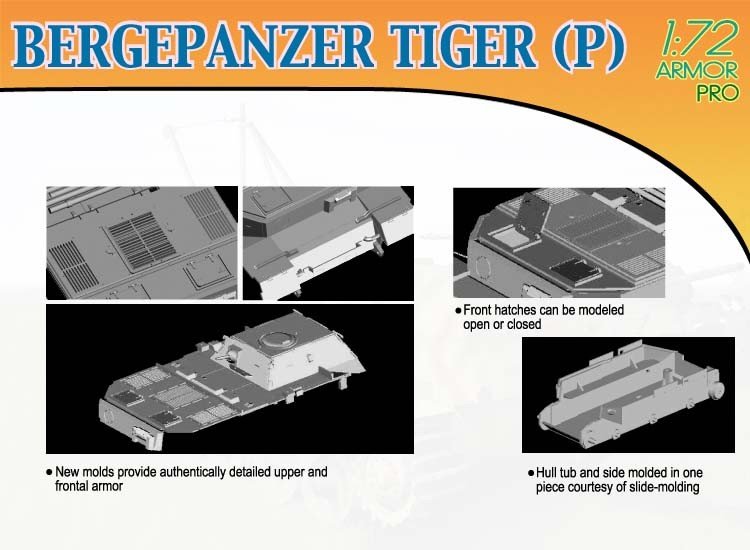 Dragon 7227 BERGEPANZER TIGER (P) 1/72 – immagine 2