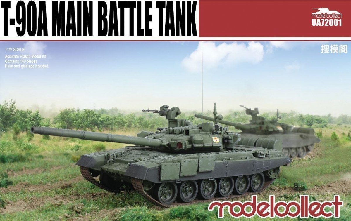 Modelcollect UA72001 Char de combat principal russe T-90A (tourelle soudée) 1/72