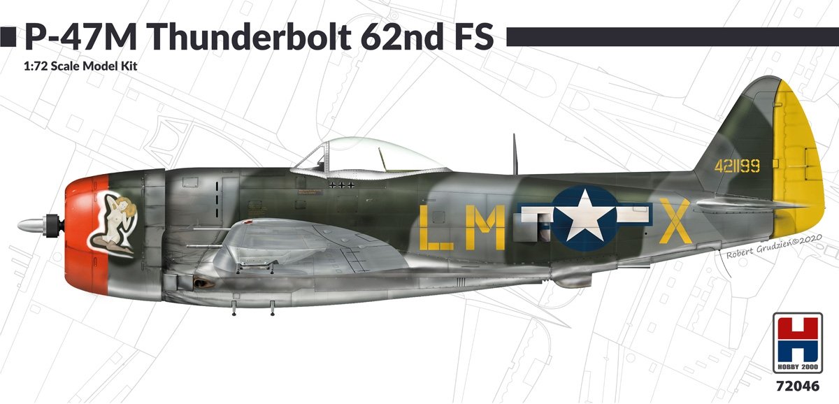 Hobby 2000 72046 P-47M Thunderbolt 62e escadron de chasse 1/72