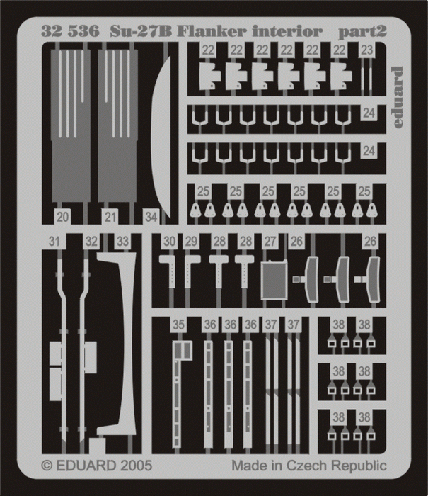 Eduard 32536 Su-27 Flanker B interior 1/32 TRUMPETER – imagen 2
