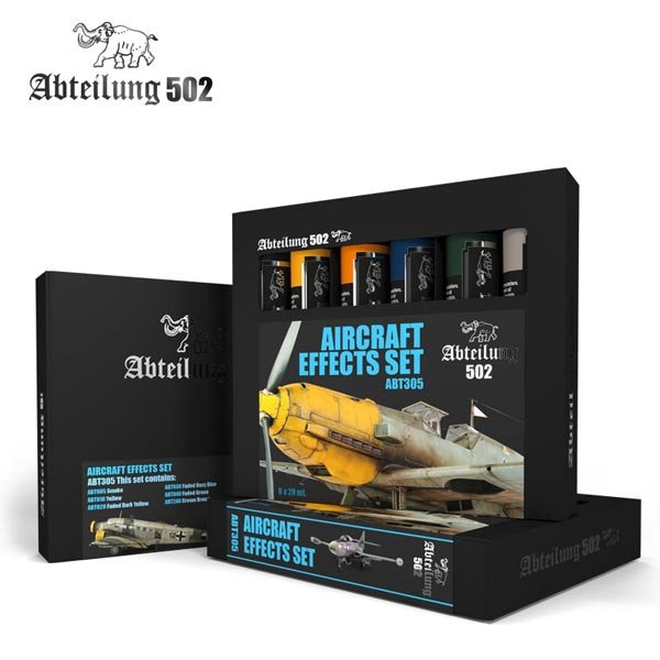 502 Abteilung ABT305 Abteilung Oil Paint Set - Aircraft Effects 6x20ml