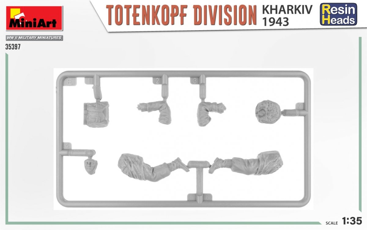 MiniArt 35397 TOTENKOPF DIVISION. KHARKOV 1943. RESIN HEADS 1/35 – immagine 3