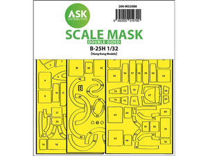 Art Scale Kit M32088 B-25H Mitchell Double-Sided Express Fit Mask for HK Models 1/32