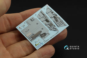 Quinta Studio QD32111 F/A-18A++ 3D-Printed &amp;amp; coloured Interior on decal paper (Academy) 1/32 – immagine 5