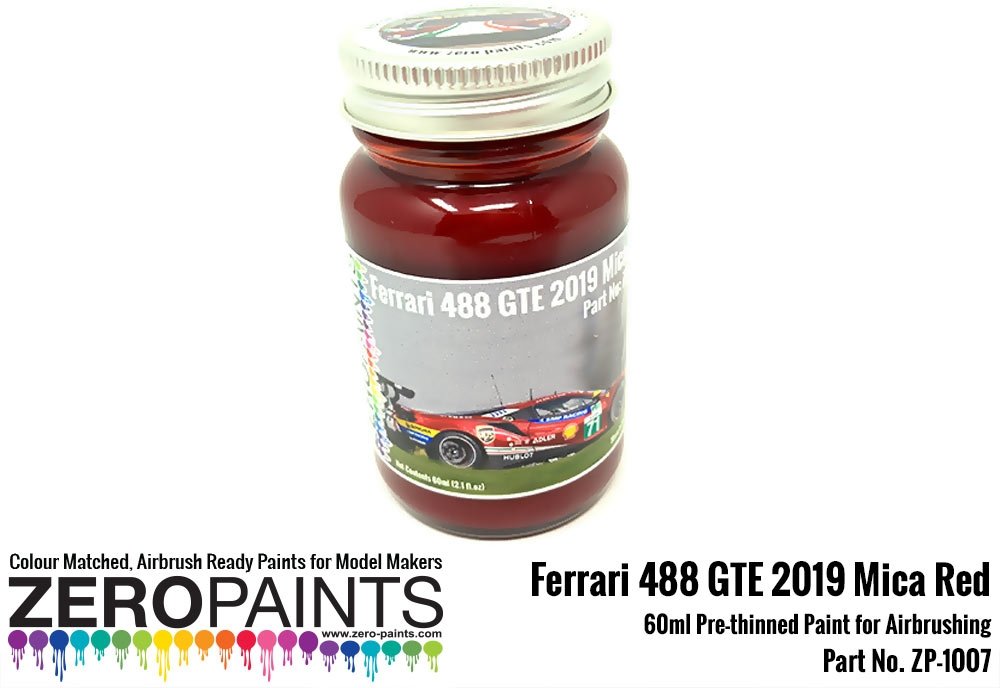 Peinture rouge mica Zero Paints ZP-1007-488 Ferrari 488 GTE (AF Corse) 2019, 60 ml