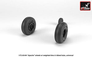Armory Models AW72336 AH-64 Apache wheels w/ weighted tires, ribbed hubs 1/72 – Bild 3