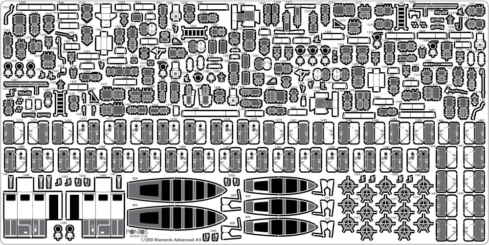 Pontos 27001F1 BISMARCK 1941 Detail Up Set Advanced 1/200 – Bild 3