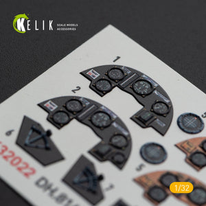 KELIK K32022 DH.81A Tiger Moth - Interior 3D Decal with 3D printed parts for ICM kit 1/32 – Bild 5