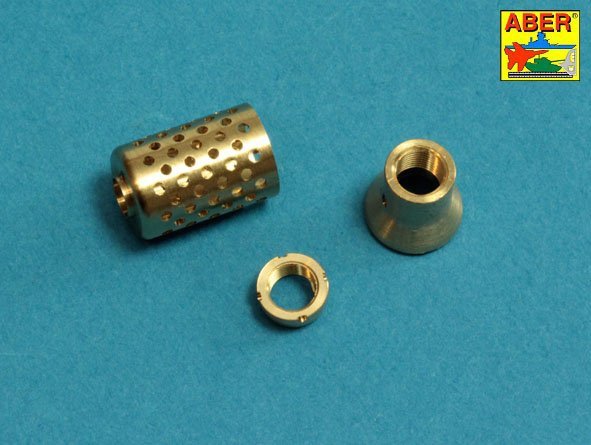 Aber 35l-232 10,5cm KwK L/70 barrel with perforated muzzle brake for German Pz.Kpfw. VII Lowe or VK 7201(K) 1/35 – immagine 7
