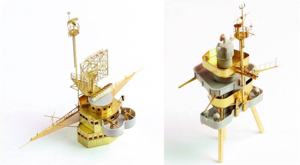 Pontos 35023FB USS BB-34 New York 1944 Detail-up set (w/Teak Blue Deck, Barrels, Resin, PE) – image 22
