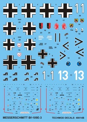 Techmod 48014 - Messerschmitt Bf 109E-3 1/48