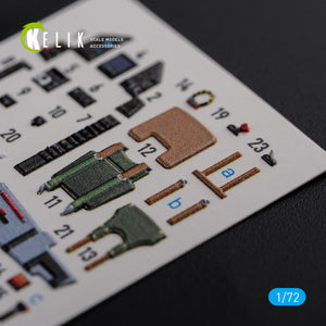 KELIK K72119 Mirage 2000C interior 3D decals forModelSvit kit 1/72 – immagine 5