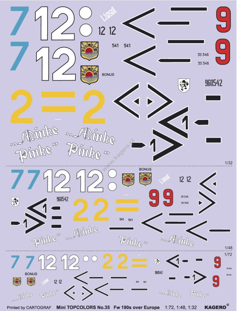 Kagero 15035 Fw 190s over Europe Part I (kalkomania/decals) EN/PL – zdjęcie 6