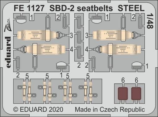 Ceintures de sécurité Eduard FE1127 SBD-2 STEEL ACADEMY 1/48