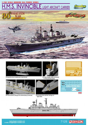 Dragon 7128 H.M.S. Invincible Light Aircraft Carrier (Falklands War 30th Anniversary) 1/700 – immagine 3