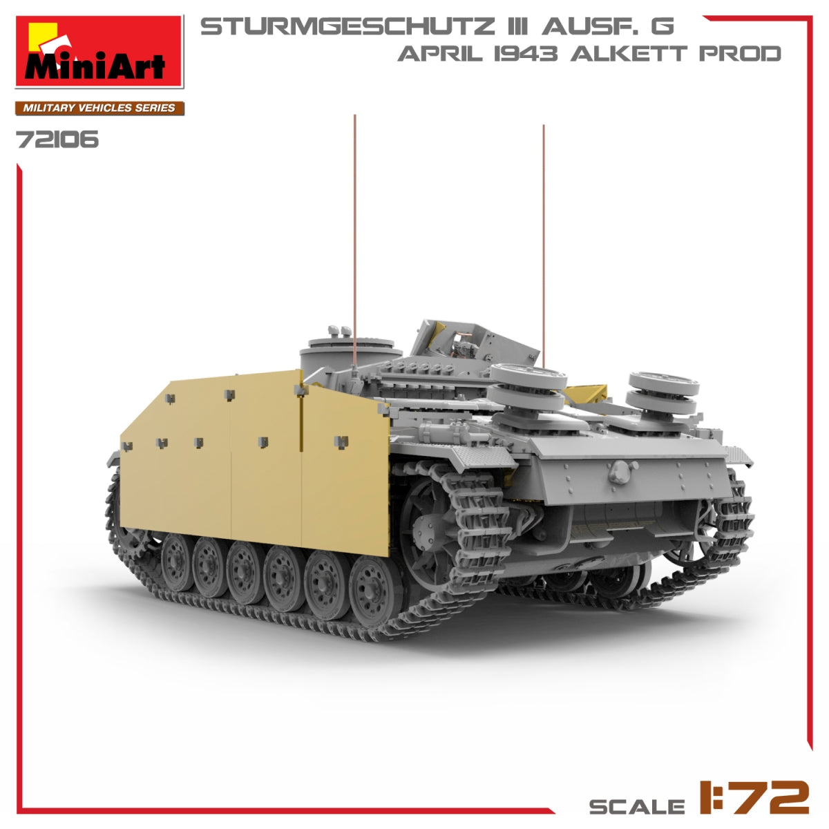 MiniArt 72106 STURMGESCHUTZ III AUSF. G, APRIL 1943 ALKETT PROD. 1/72 – Bild 2