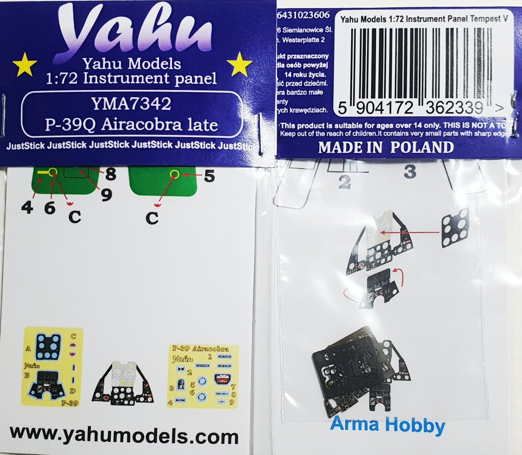 Yahu YMA7342 P-39Q Aircobra late Arma Hobby 1/72