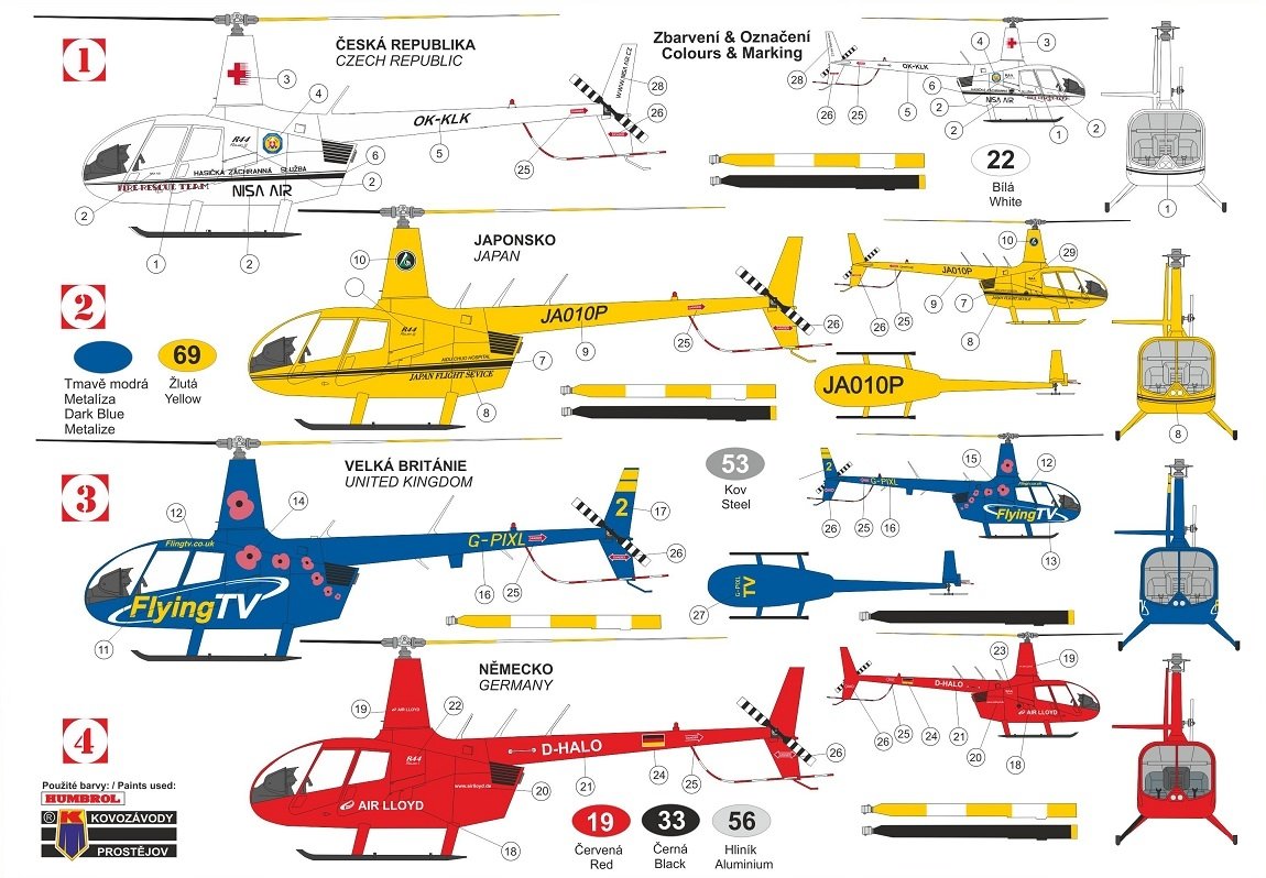 Kovozavody Prostejov KPM0215 Robinson R-44 Raven II. 1/72 – imagen 2