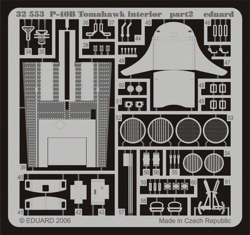Eduard 32553 P-40B interior 1/32 TRUMPETER – zdjęcie 2
