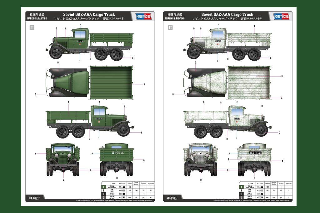 Hobby Boss 83837 Soviet GAZ-AAA Cargo Truck – image 3