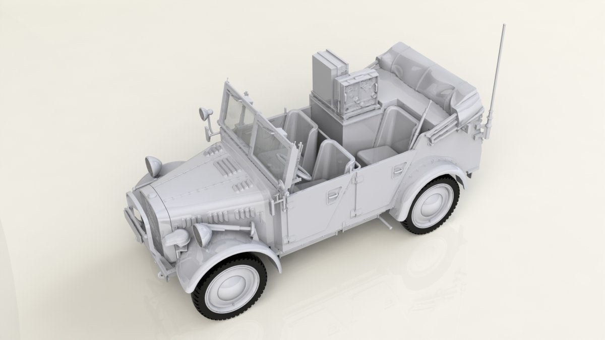 ICM 35583 le.gl.Einheitz-Pkw Kfz.2, WWII German Light Radio Communication Car 1/35 – Bild 3