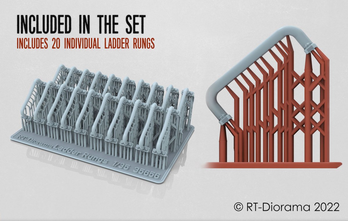 RT-Diorama 35656 Ladder Rungs 1/35 – zdjęcie 2