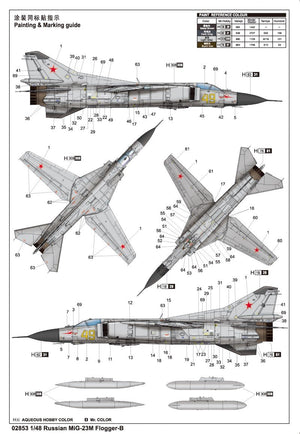Trumpeter 02853 Russian MiG-23M Flogger-B 1/48 – Bild 3