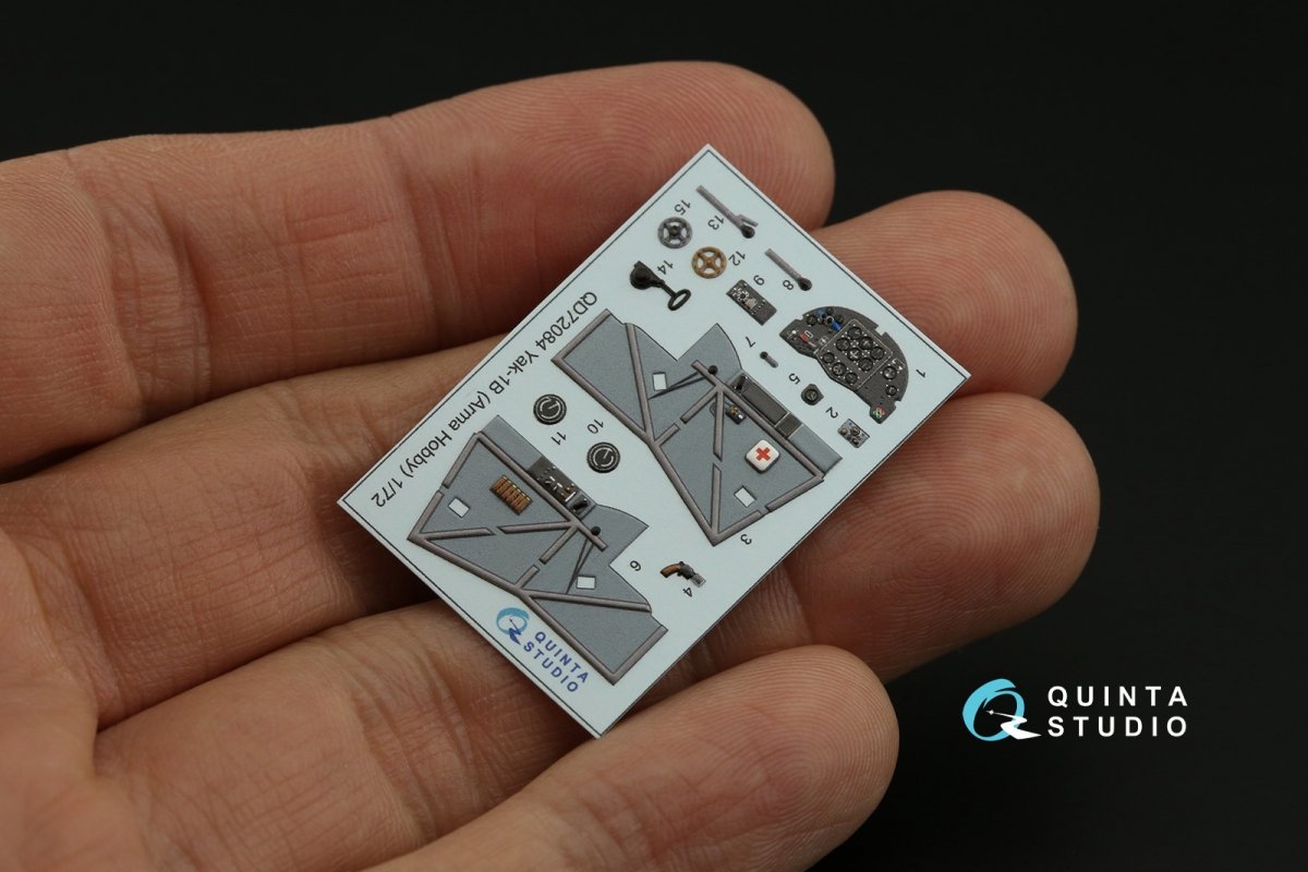 Quinta Studio QD72084 Yak-1B 3D-Printed &amp;amp; coloured Interior on decal paper (Arma Hobby) 1/72 – zdjęcie 8