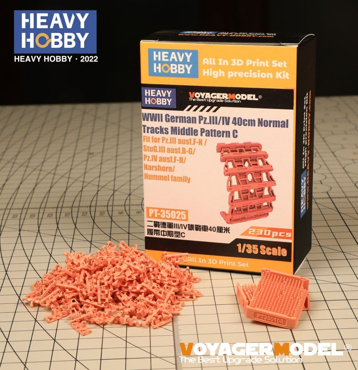 Heavy Hobby PT35025 WWII German Pz.III/IV 40cm Normal Tracks Middle Pattern C 1/35 – immagine 2