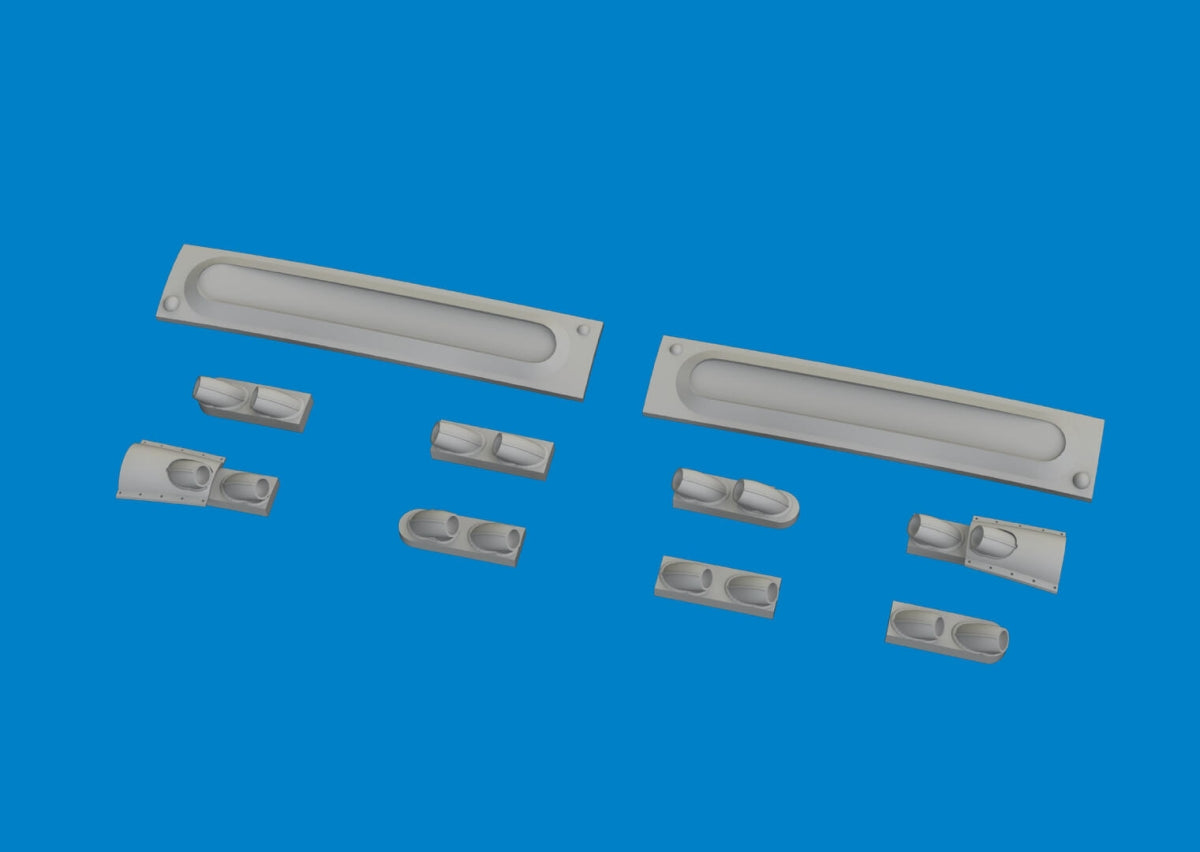Eduard 6481099 P-40 cold weather exhaust stacks rounded PRINT EDUARD 1/48 – zdjęcie 3