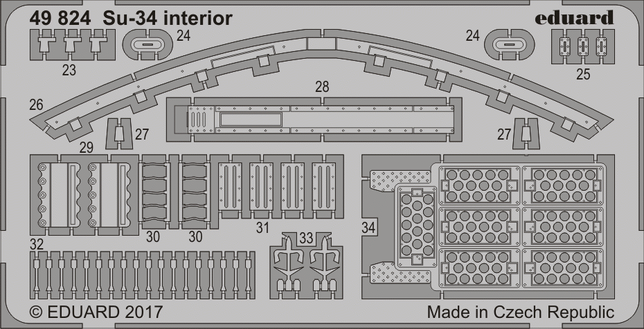 Eduard 49824 Su-34 interior HOBBY BOSS 1/48 – immagine 2