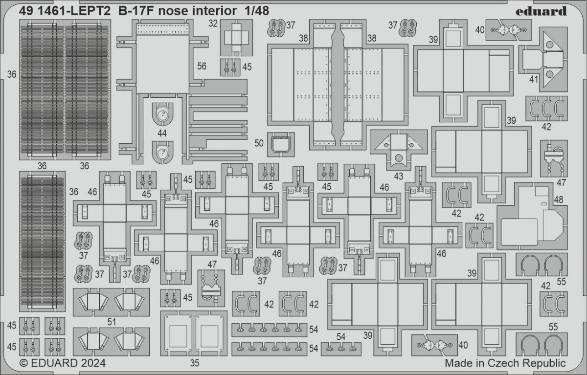 Eduard 491461 B-17F nose interior 1/48 – immagine 2